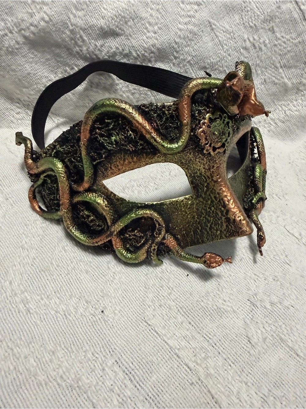 Venetian phantom woodland medusa snake masquerade mask costume halloween - Picture 3 of 7